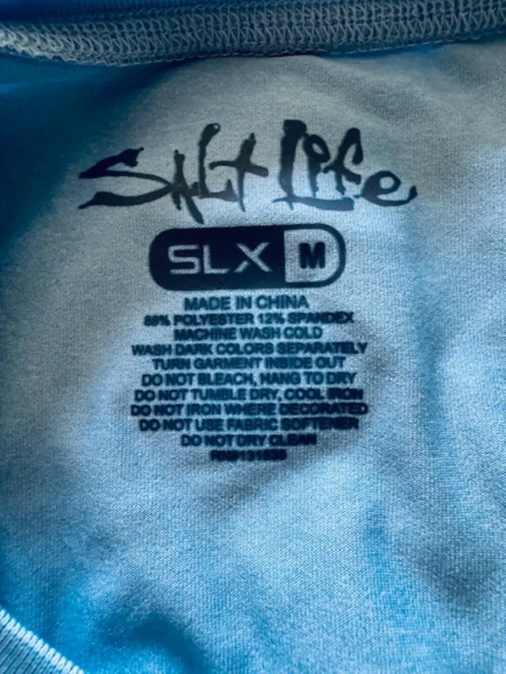 NWT Salt Life SLX UVapor Performance Swim Top • UV 30 • Blue Sz M - Picture 7 of 7